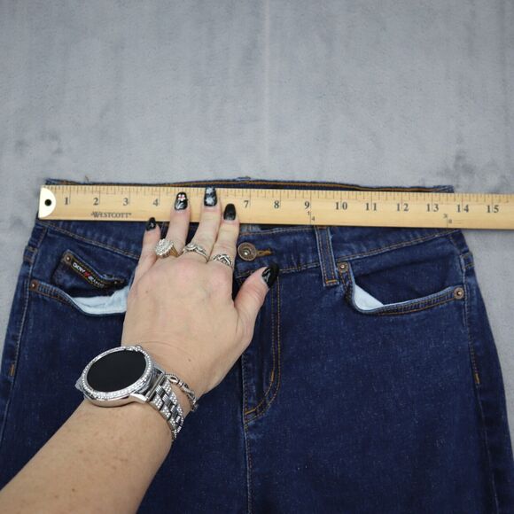 DKNY Pants Womens 6L Blue Bootcut Mid Rise Denim Button Zip Medium Wash Jeans - Picture 5 of 16